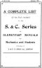 [Gutenberg 43384] • A Complete List of the Books Included in the S. & C. Series of Elementary Manuals for Mechanics and Students published by E. & F. N. Spon, Ltd., London. January 1912